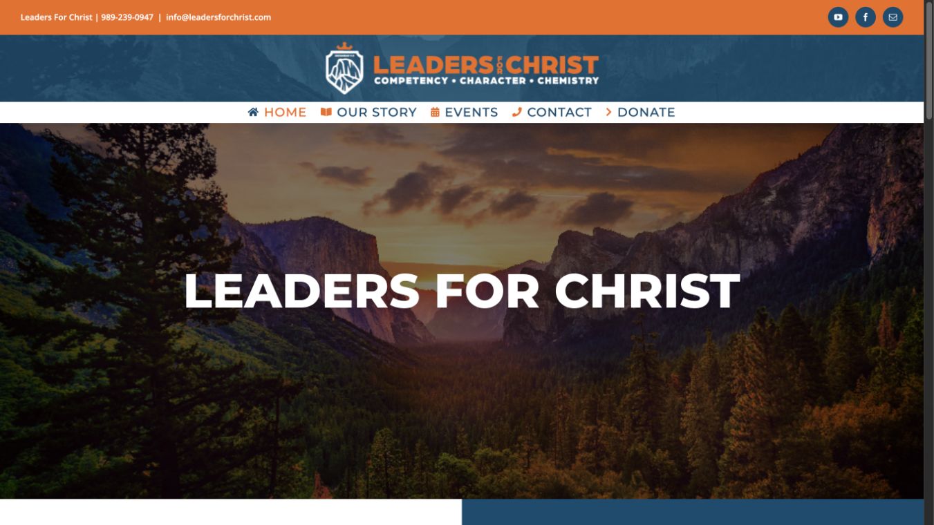 Leaders for Christ homepage