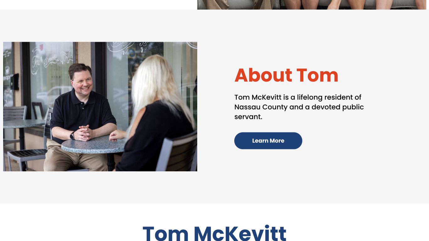 McKevitt for Legislator website detail