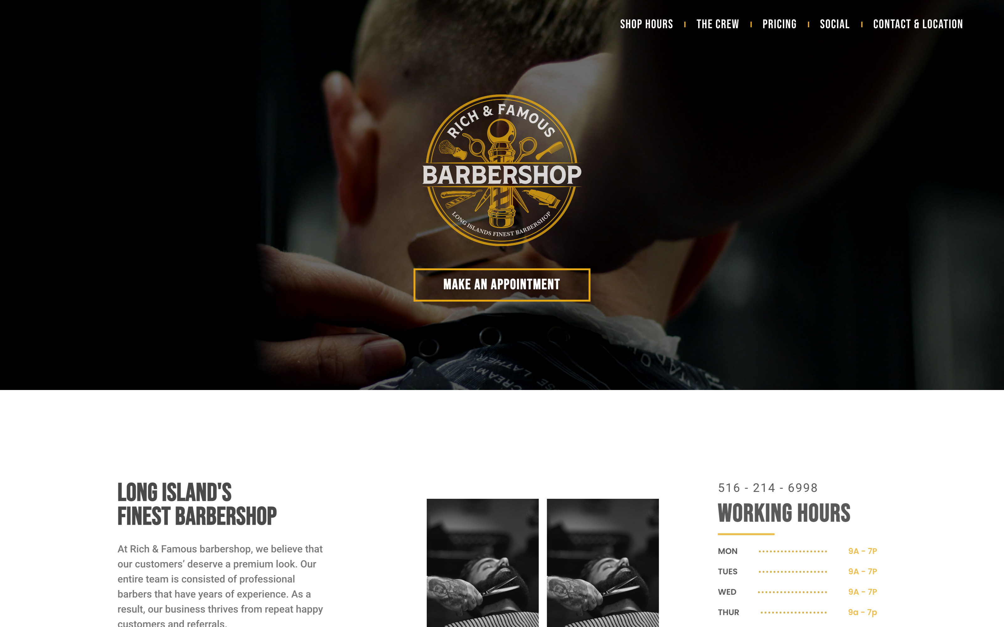 Rich & Famous website project