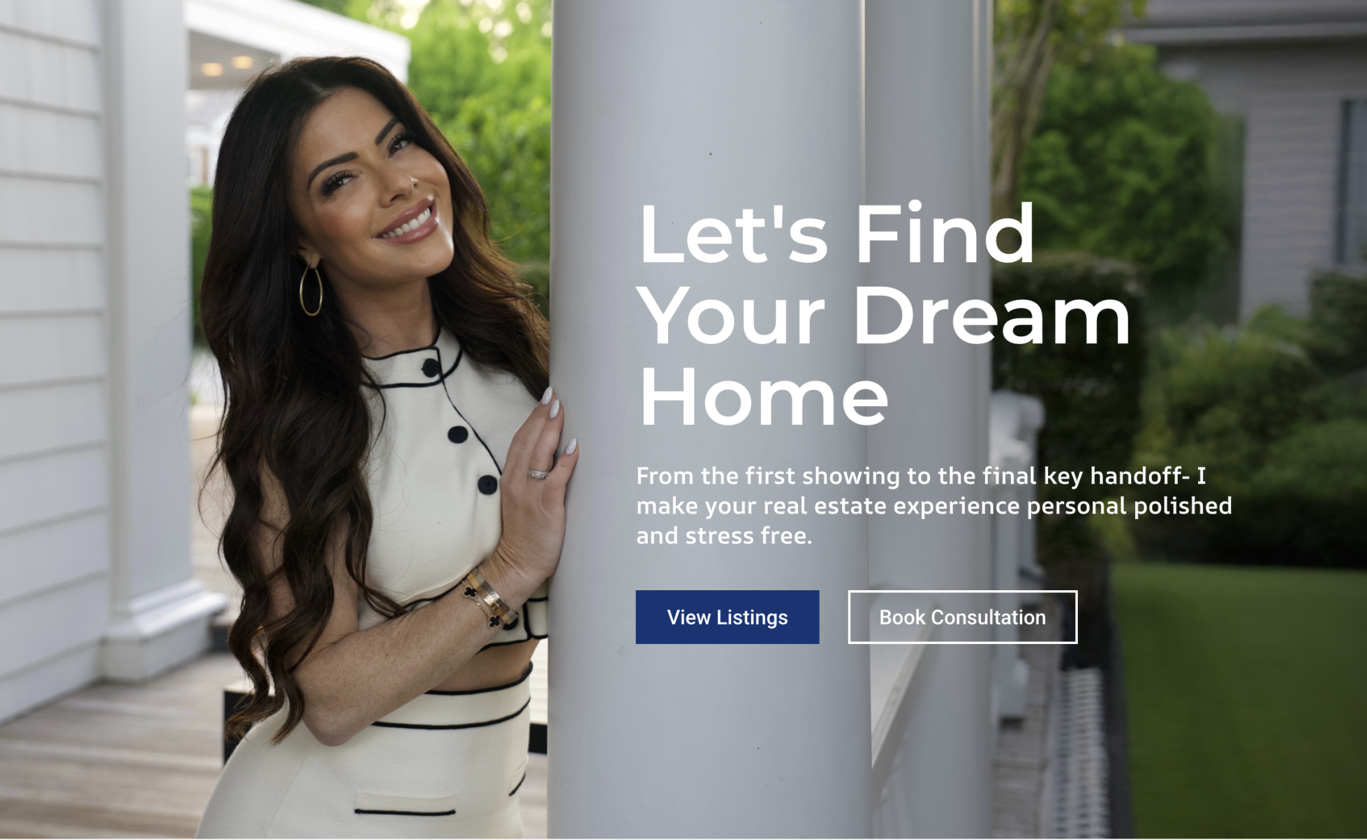 Real estate website mockup